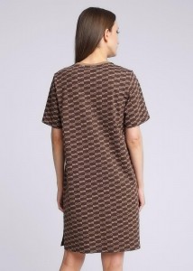 Платье Clever LDR13-1047/1 - т.коричневый/т. бежевый