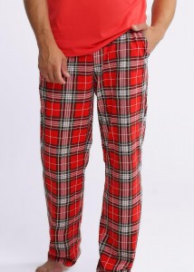 Мужские брюки Clever MTR430821 - красный/молочный 
