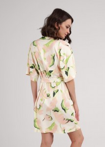 Халат Clever Сен-Тропе LX25-1111 - персиковый/св. зеленый