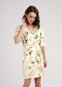 Халат Clever Сен-Тропе LX25-1111 - персиковый/св. зеленый