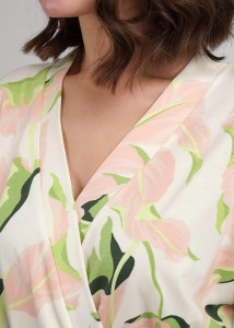 Халат Clever Сен-Тропе LX25-1111 - персиковый/св. зеленый