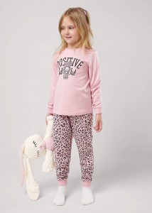 Пижама детская Clever 903611 - св. розовый/т.серый
