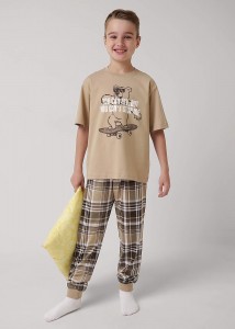 Пижама детская Clever 909573 - бежевый