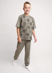 Пижама детская Clever 909573 подр -  хаки