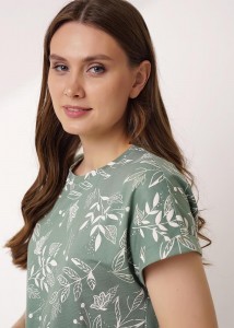 Платье Clever LDR15-1184 - зеленый/молочный 