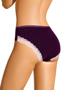 Трусы слип Clever C1183 Виола - т. фиолетовый/молочный 