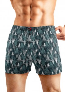 Мужские трусы свободные Clever MBX451241 - т. бирюзовый/белый