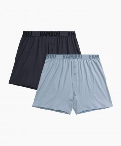 Мужские трусы Atlantic 2MBX-076 - голубой/графитовый