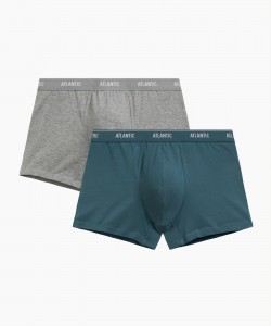 Мужские трусы Atlantic 2RMH-011 - серый меланж/морской