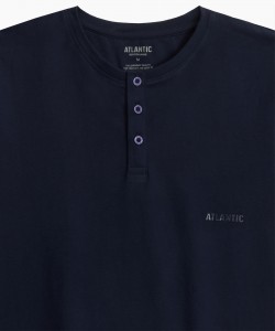 Пижама мужская Atlantic NMP-380 - т.синий/серый 