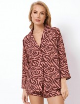 Пижама Aruelle Rosabel  с шортами - коричневая роза