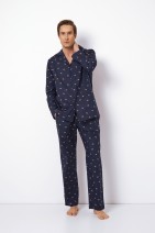 Пижама мужская Aruelle BENJAMIN BLUE - т. синий 