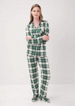 Пижама женская Clever LP15-1199/4 - т. зеленый/молочный