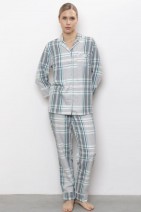 Пижама женская Melado 6711W-80042.2S-026т - серо/бирюзовый