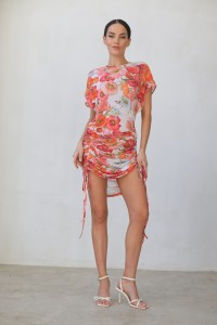 Платье SPF GABRIEL 26TSC Toscane - цветы на белом