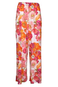 Брюки пляжные SPF JULY 26TSC Toscane - цветы на белом